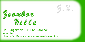 zsombor wille business card